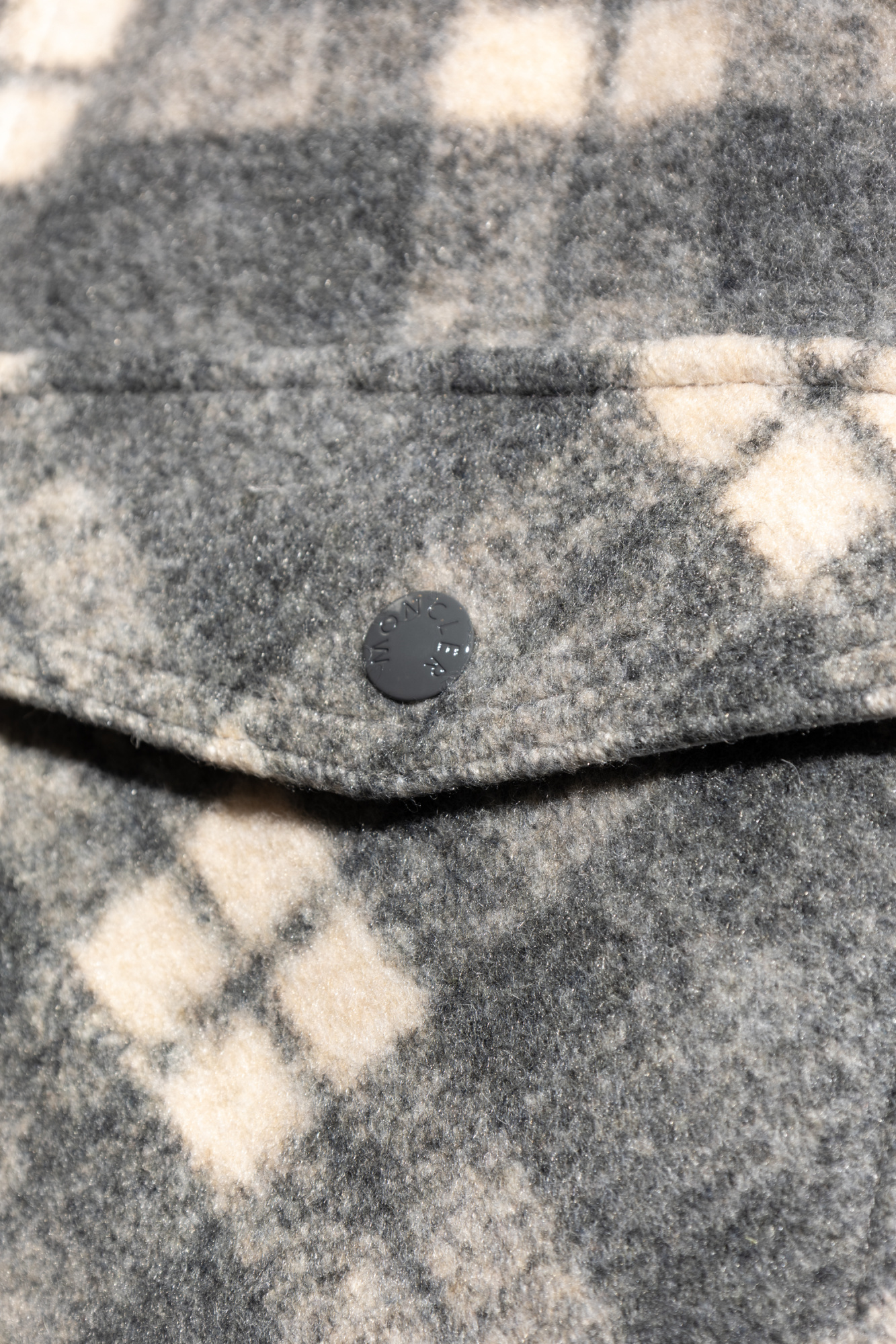 Grey Checked pattern shirt Moncler - Vitkac AS
